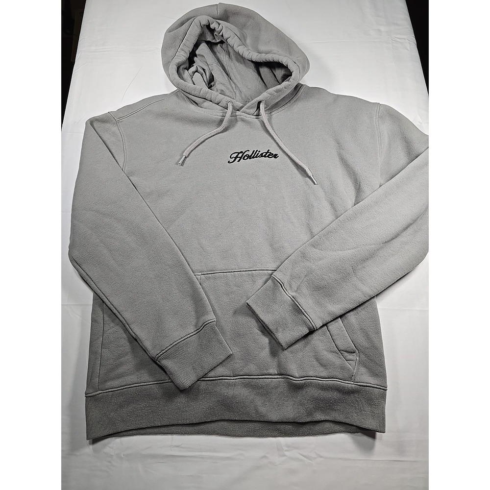 Hollister Gray Hoodie Small Y2K‎ Streetwear Fleece Pullover Men's